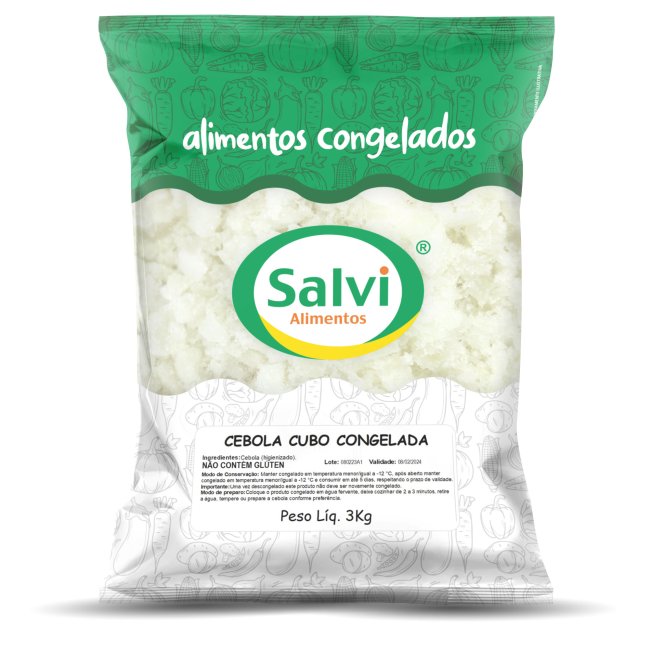 Cebola em cubos - Produto Salvi Alimentos