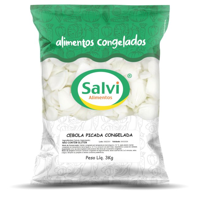 Cebola picada - Produto Salvi Alimentos