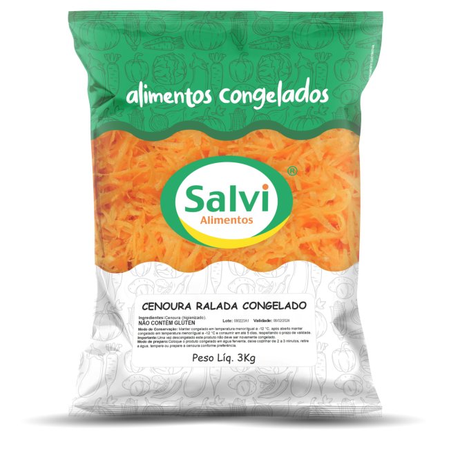 Cenoura ralada - Produto Salvi Alimentos