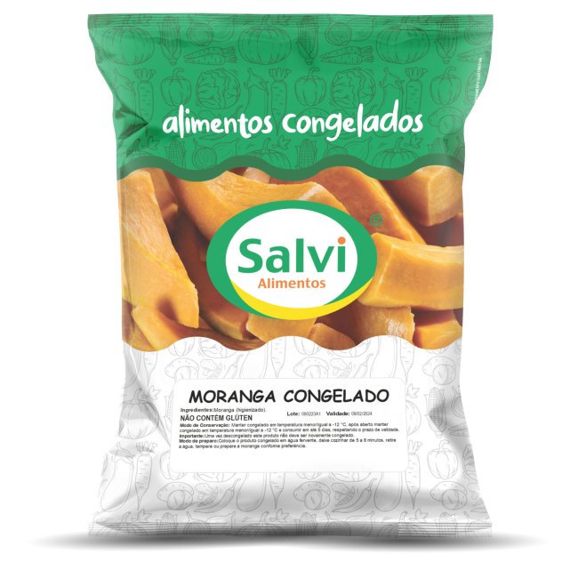 Moranga / Abóbora em Pedaços CONGELADOS - Produto Salvi Alimentos