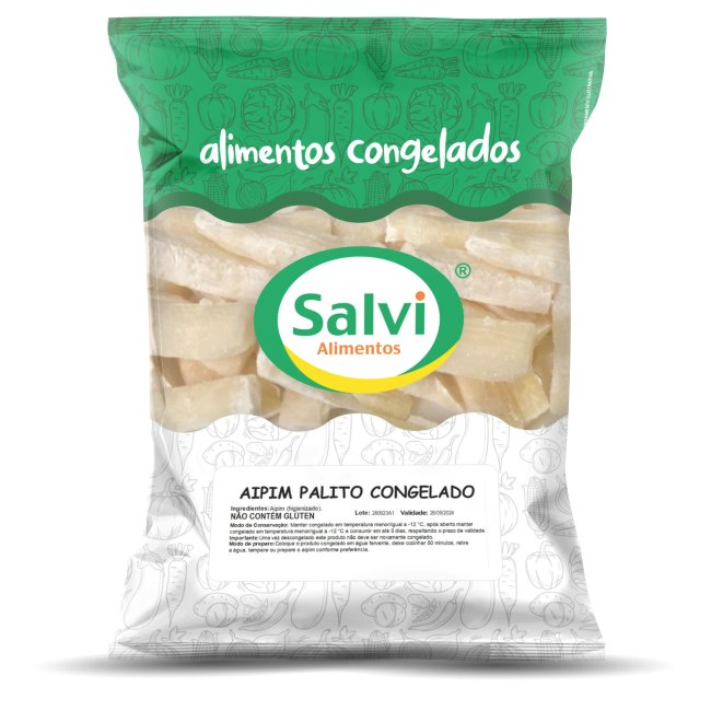 Aipim / Mandioca / Macaxeira em Palitos Congelados - Produto Salvi Alimentos